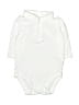 Nordstrom 100% Cotton Solid White Long Sleeve Onesie 0-3 MO / 3 MO - photo 1