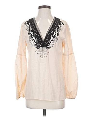 Nanette Lepore Long Sleeve Silk Top (view 1)