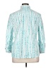 Chico's Polka Dots Teal Long Sleeve Blouse Size XL (3) - photo 2