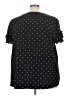 Lane Bryant 100% Polyester Polka Dots Black Short Sleeve Blouse Size 24 - photo 2