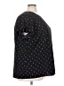 Lane Bryant 100% Polyester Polka Dots Black Short Sleeve Blouse Size 24 - photo 4