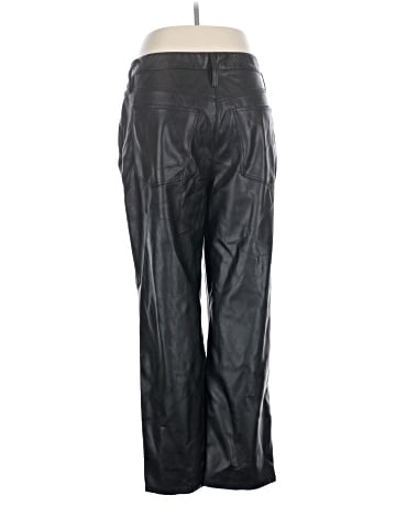 Madewell The Perfect Vintage Straight Jean: Faux Leather Edition (view 2)