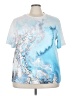 Unbranded Blue Short Sleeve Top Size 4XL - photo 1