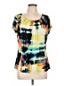 Worthington Yellow Short Sleeve Blouse Size L (petite) - photo 1