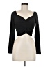 Shein Black Long Sleeve Top Size 6 - photo 1