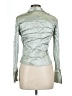 Zara Metallic Green Long Sleeve Blouse Size L - photo 2