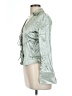Zara Metallic Green Long Sleeve Blouse Size L - photo 5