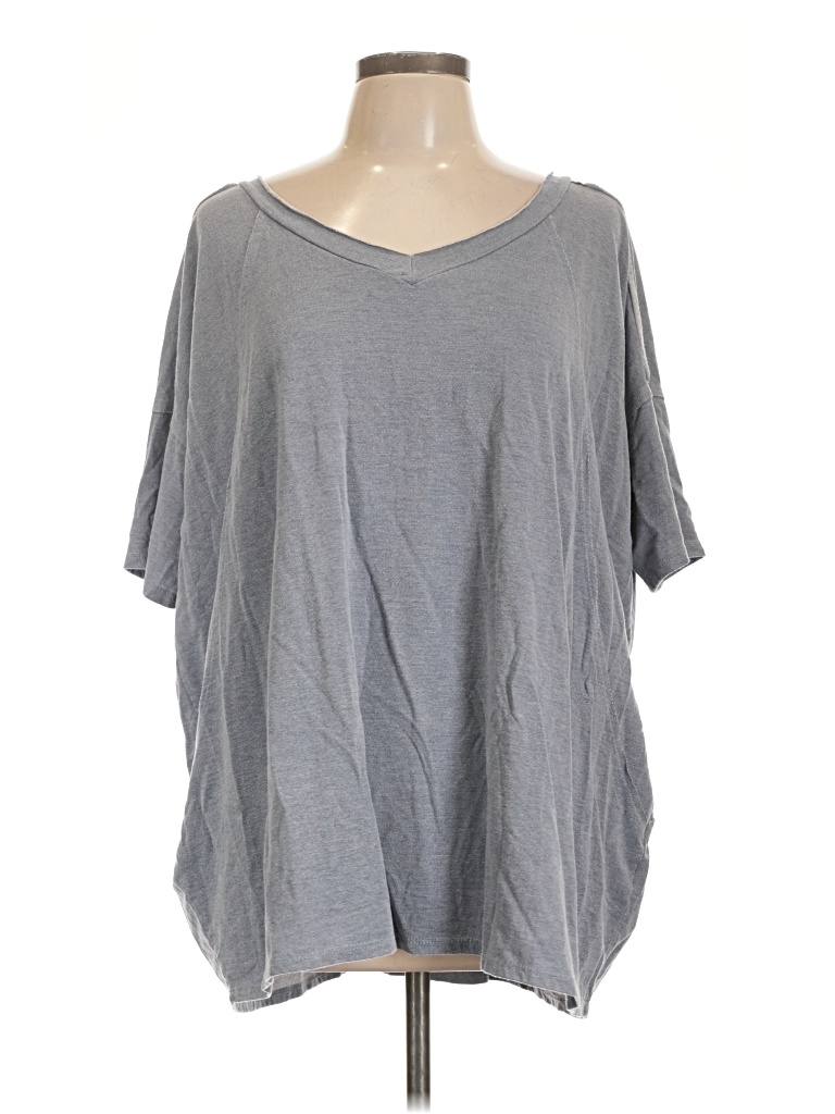 Pre-owned Assorted Brands 3/4 Sleeve T-shirt In Gray
