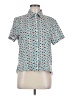 Unbranded Print Teal Short Sleeve Blouse Size M - photo 1