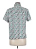 Unbranded Print Teal Short Sleeve Blouse Size M - photo 2