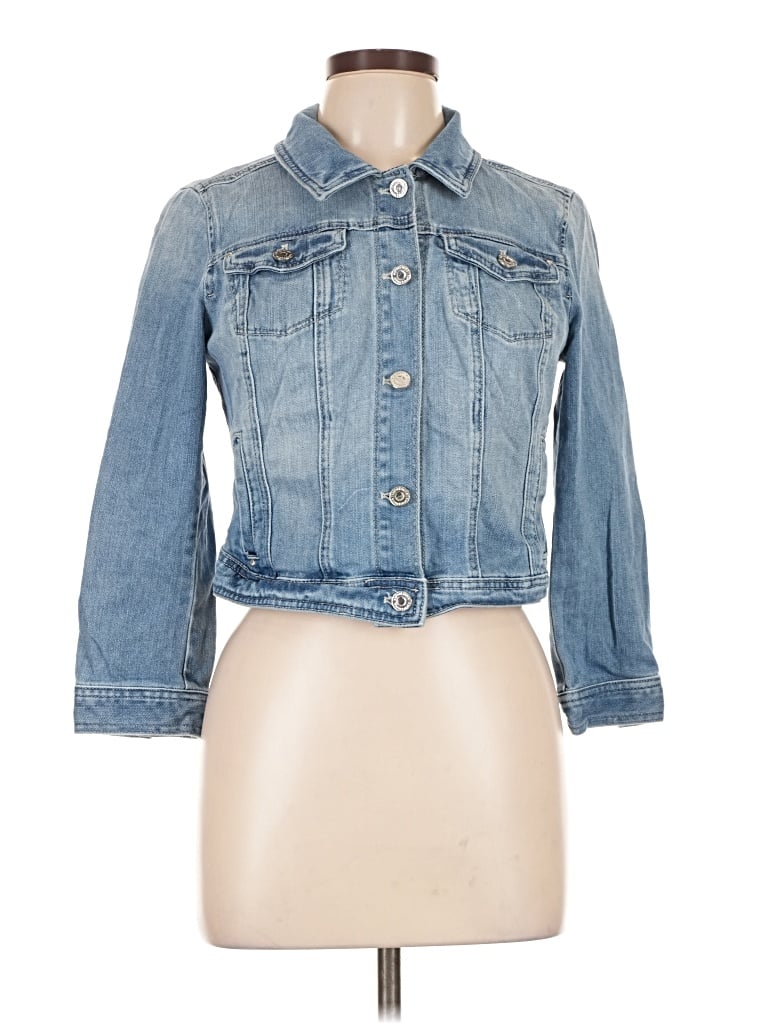 Pre-owned White House Black Market Denim Jacket In Blue