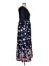 Unbranded Floral Blue Casual Dress Size L - photo 4