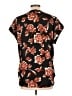 Cynthia Steffe 100% Polyester Floral Black Short Sleeve Blouse Size L - photo 2