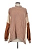 By Together Color Block Tan Pullover Sweater Size M - photo 1