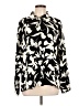 Fred David 100% Polyester Floral Black Long Sleeve Blouse Size L - photo 1