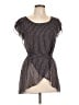 Hello Miss 100% Polyester Black Short Sleeve Top Size L - photo 1