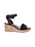 Bernardo 100% Leather Black Wedges Size 9 1/2 - photo 1