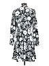 Ann Taylor 100% Polyester Print White Casual Dress Size 0 - photo 2