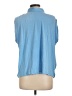 Ann Taylor LOFT 100% Polyester Blue Sleeveless Blouse Size L - photo 2