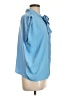 Ann Taylor LOFT 100% Polyester Blue Sleeveless Blouse Size L - photo 4