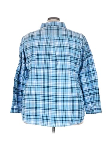 Woman Within 3/4 Sleeve Button-Down Shirt (view 2)