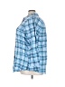 Woman Within 100% Cotton Plaid Blue 3/4 Sleeve Button-Down Shirt Size 22 (1X) - photo 5