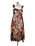 Siena 100% Polyester Tropical Brown Cocktail Dress Size 2X - photo 2