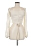 Shein Ivory Long Sleeve Blouse Size 6 - photo 1