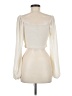 Shein Ivory Long Sleeve Blouse Size 6 - photo 2