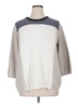 LOGO by Lori Goldstein Color Block Gray Pullover Sweater Size 1X - photo 1