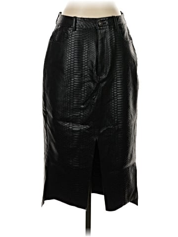 Zara Basic Faux Leather Skirt (view 1)