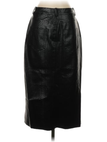 Zara Basic Faux Leather Skirt (view 2)