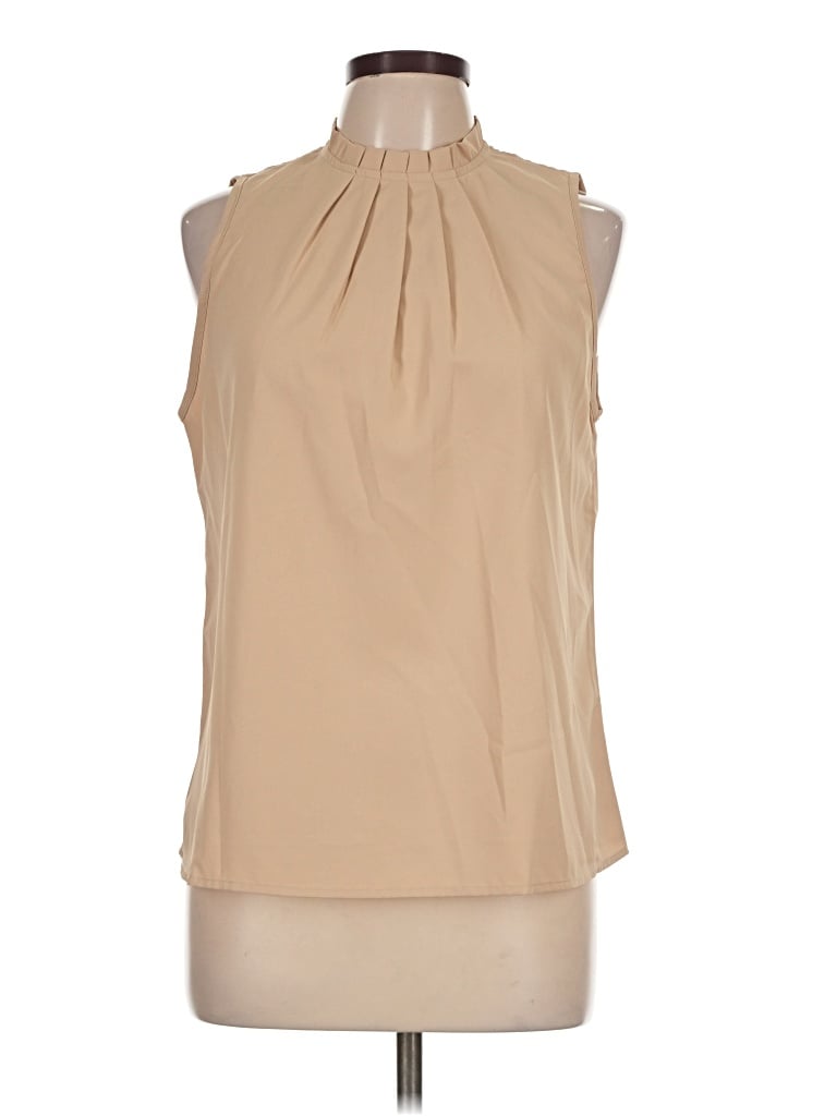 Pre-owned Shein Sleeveless Blouse In Tan