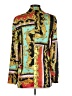 Industry 100% Polyester Print Gold Blazer Size S - photo 2