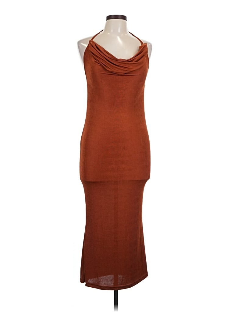 Pre-owned Shein Casual Dress In Brown