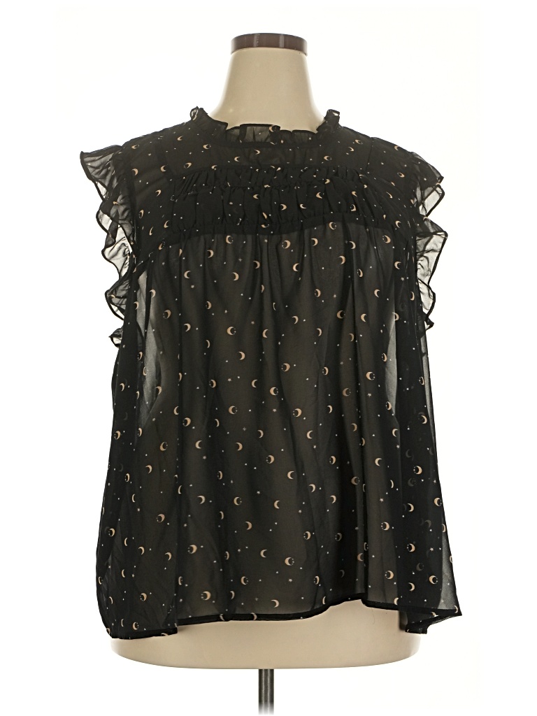 Pre-owned Torrid Sleeveless Blouse In Black
