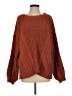 Pol 100% Polyester Solid Brown Pullover Sweater Size S - photo 1