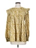 Hayden 100% Polyester Gold Long Sleeve Blouse Size S - photo 1