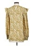 Hayden 100% Polyester Gold Long Sleeve Blouse Size S - photo 2