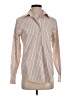 Brooks Brothers 346 Stripes Tan Long Sleeve Blouse Size 4 - photo 1