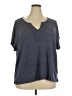 Cable & Gauge Gray Short Sleeve Top Size 2X - photo 1