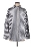 Prettygarden Stripes Blue Long Sleeve Button-Down Shirt Size M - photo 1