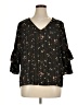 Cure 100% Polyester Black 3/4 Sleeve Blouse Size XL - photo 1