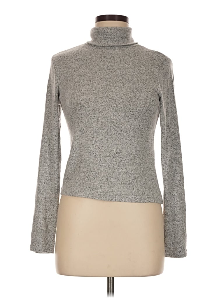 Pre-owned Zara Turtleneck Sweater In Gray