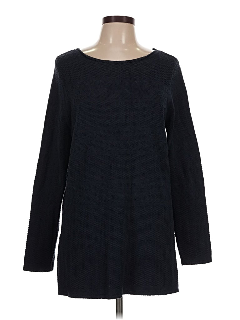 Pre-owned Lands' End Pullover Sweater In Black