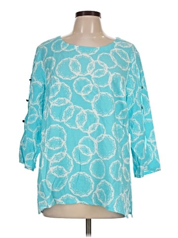 JM Collection 3/4 Sleeve Blouse (view 1)