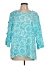 JM Collection Teal 3/4 Sleeve Blouse Size L - photo 1