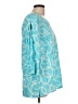 JM Collection Teal 3/4 Sleeve Blouse Size L - photo 4