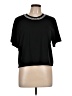 Express 100% Cotton Black Short Sleeve Turtleneck Size L - photo 1