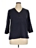 Jeanne Pierre Blue 3/4 Sleeve Top Size XL - photo 1